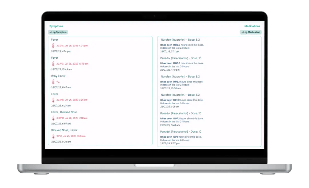 A clinician-ready summary generated by SaluStory, ready to share at an appointment.